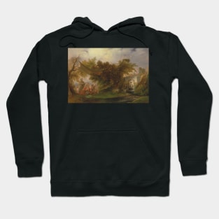 Indian Landscape with Figures near a Stream by William Daniell Hoodie